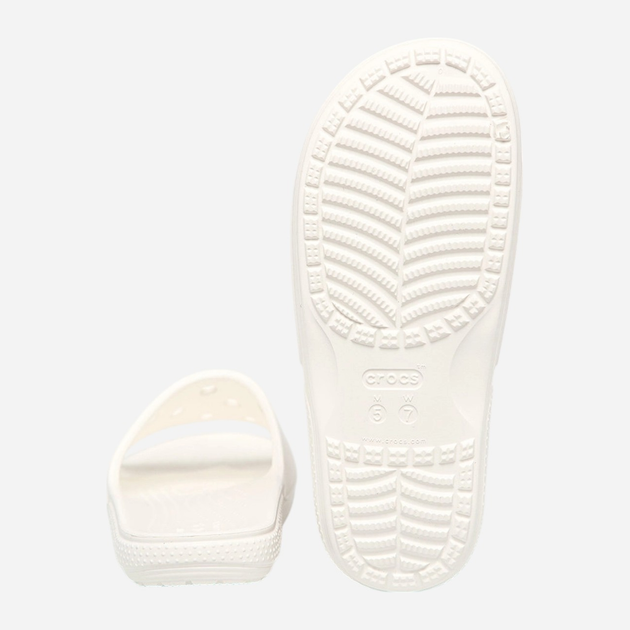 Жіночі шльопанці для пляжу Crocs Classic Slide 206121-100 36-37 (M4/W6) 22 см Білі (191448438552) - зображення 4