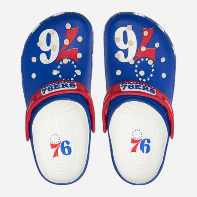Чоловічі крокси Crocs Classic Nba Philadelphia 76Ers Clog 208901-100 45-46 (M11) 29 см Сині (196265420834) - зображення 4