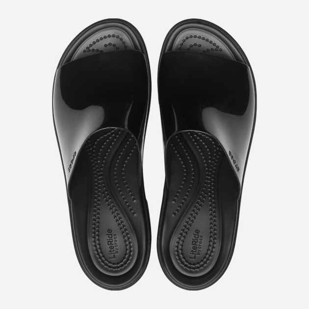 Klapki mule damskie na obcasie Crocs Brooklyn Slide High Shine Heel 209709-001 41-42 (M8/W10) 26 cm Czarne - obraz 3