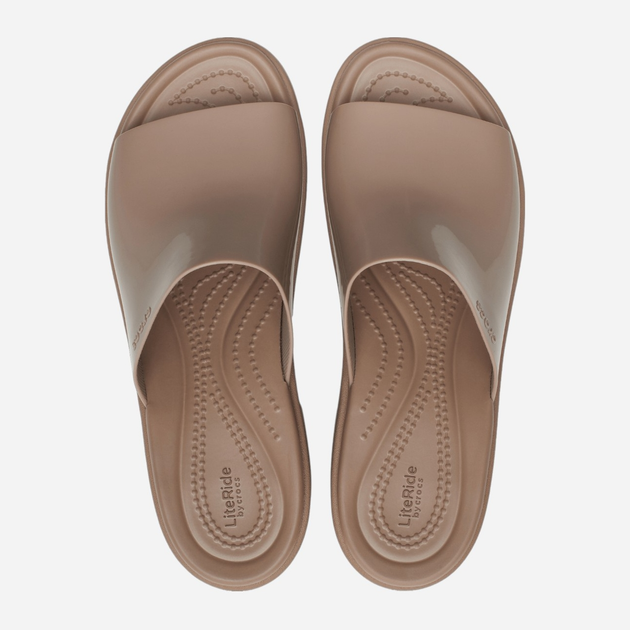 Klapki mule damskie na obcasie Crocs Brooklyn Slide High Shine Heel 209709-2Q9 37-38 (M5/W7) 23 cm Jasnobrązowe - obraz 3