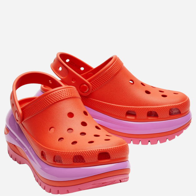 Chodaki damskie na platformie Crocs Mega Crush 207988-84J 36-37 (M4/W6) 22 cm Czerwone - obraz 2