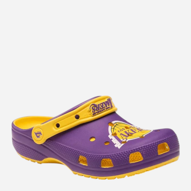 Chodaki damskie Crocs NBA Los Angeles Lakers Cls Clg 208650-75Y 39-40 (M7/W9) 25 cm Fioletowe - obraz 3
