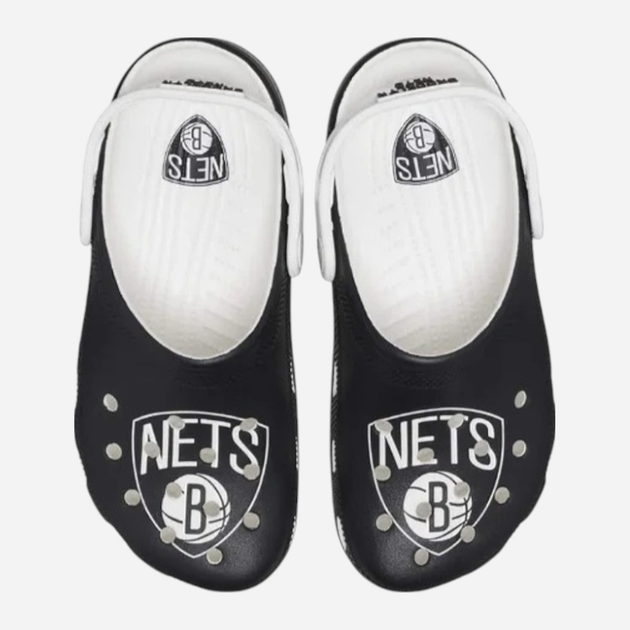 Жіночі крокси Crocs NBA Brooklyn Nets Cls Clog 208651-103 37-38 (M5/W7) 23 см Чорні (196265335244) - зображення 4