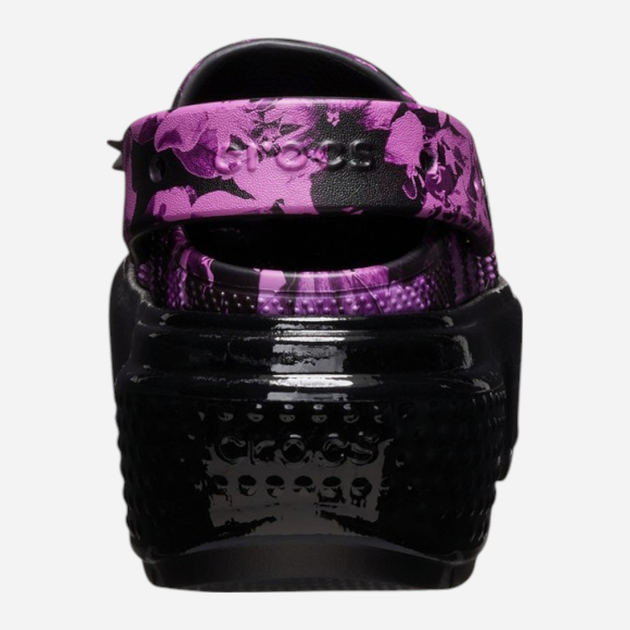 Chodaki damskie na platformie Crocs Stomp Hyper Floral High Shine Clog 209687-0C4 39-40 (M7/W9) 25 cm Czarne - obraz 6