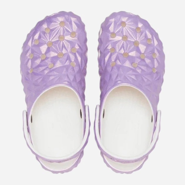 Chodaki damskie Crocs Classic Iridescent Geo Clog 209841-100 39-40 (M7/W9) 25 cm Fioletowe - obraz 4