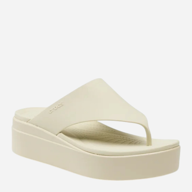 Жіночі в'єтнамки Crocs Brooklyn Flip 208727-2Y2 41-42 (M8/W10) 26 см Бежеві (196265368150) - зображення 3