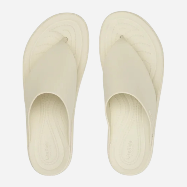 Klapki japonki damskie na platformie Crocs Brooklyn Flip 208727-2Y2 42-43 (M9/W11) 27 cm Beżowe - obraz 5