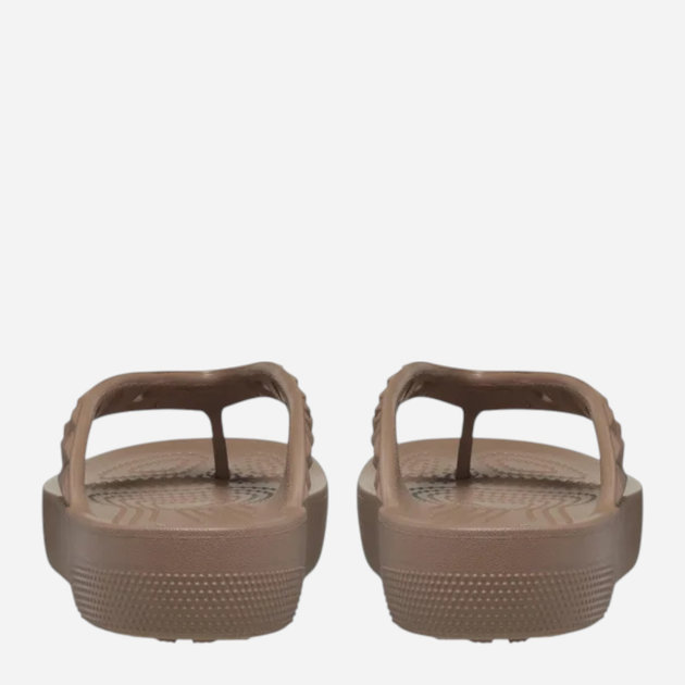 Жіночі в'єтнамки для пляжу Crocs Classic Platform Geometric Flip 209565-2Q9 39-40 (M7/W9) 25 см Світло-коричневі (196265553372) - зображення 4