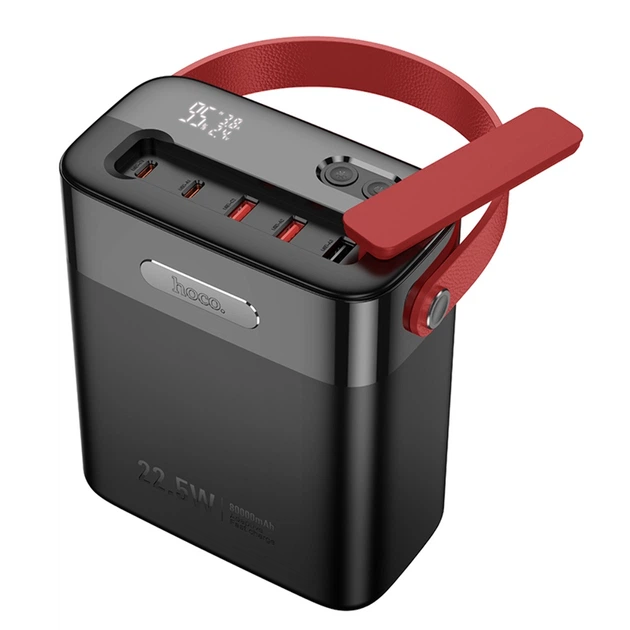 Повербанк Hoco J143 80000mAh SCP 22.5W + PD 20W, 2 Type-C, 3 USB-A, QC, FCP, AFC black - Фото 5 Повербанк Hoco J143 80000mAh SCP 22.5W + PD 20W, 2 Type-C, 3 USB-A, QC, FCP, AFC black - зображення 5