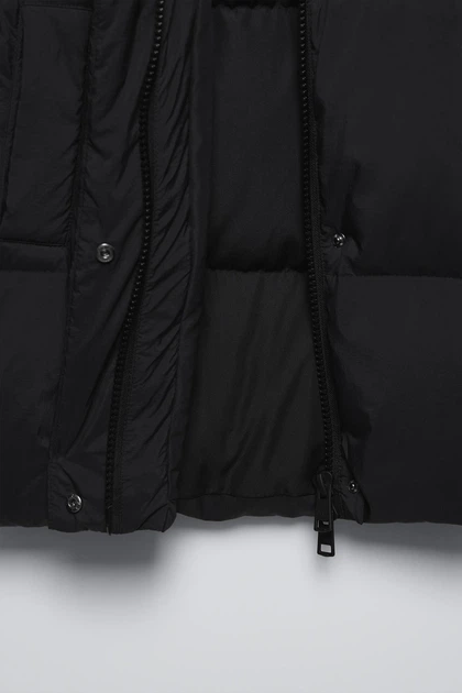 Зимняя куртка для девочки Zara 164 размер черная 0562773800 - изображение 5