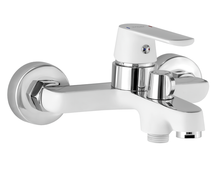 Смеситель для ванной MONE Delux CLOE 6374355CW White+Chrome - Фото 1 Смеситель для ванной MONE Delux CLOE 6374355CW White+Chrome - изображение 1