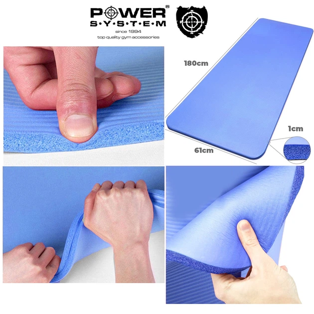 Коврик для йоги и фитнеса Power system 180х61х1 см 000245432 - изображение 6