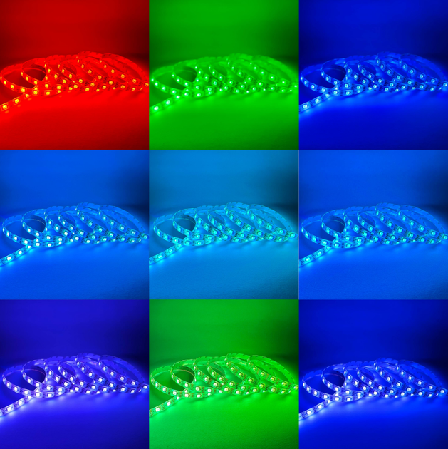 Светодиодная RGB лента IP65 комплект 2м с пультом 44 кнопки и Bluetooth 60 светодиодов на метр, USB 5V - изображение 5