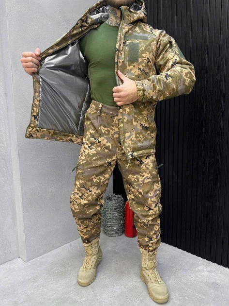 Тактичний зимовий костюм Softshell Omni-Heat Піксель XXL - зображення 1