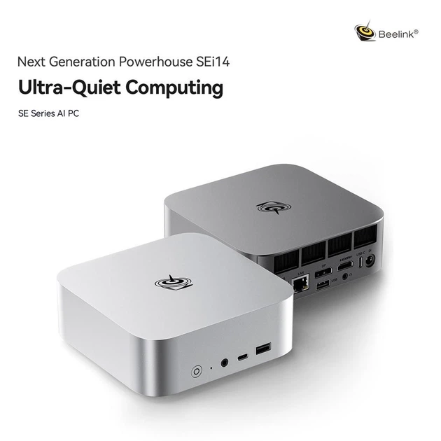 Компьютер Beelink SEi14 Intel Core Ultra 5 125H, Windows 11 Pro / RAM 32 Gb / SSD 1 Tb / Intel® Arc™ graphics / Wi-Fi / Bluetooth / Мини PC / Неттоп / Mini PC / Nettop - изображение 2