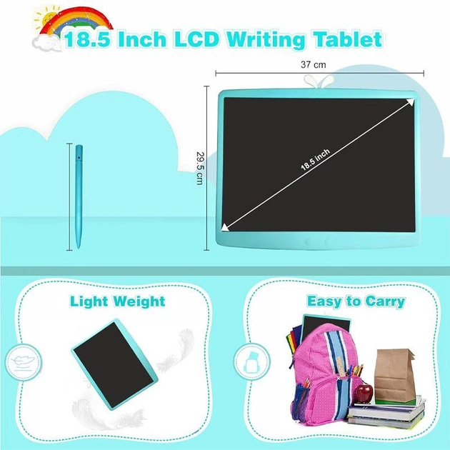 Детский цветной графический LCD планшет / детская доска для рисования Funny 18,5 дюймов (Blue) - изображение 4