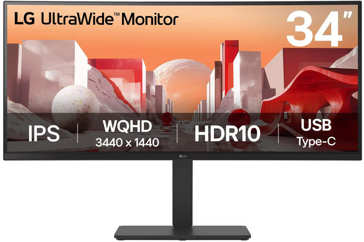 Monitor 34" IPS Curved LG UltraWide 60Hz Black (34BA75QE-B.AEU) - obraz 1