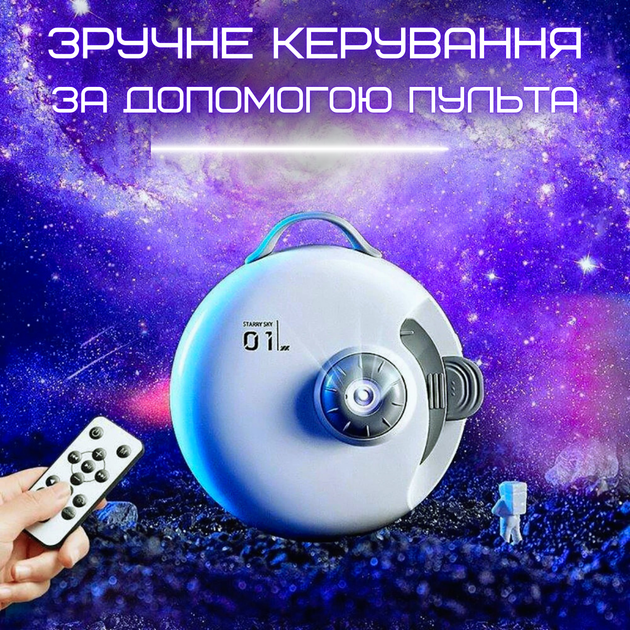Беспроводной проектор ночник планетарий настольный на аккумуляторе 32 слайда Combuy (2000003543601) - Фото 6 Беспроводной проектор ночник планетарий настольный на аккумуляторе 32 слайда Combuy (2000003543601) - изображение 6