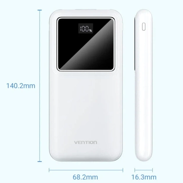 УМБ Vention 10000mAh 22.5W White (FHKW0) - зображення 4