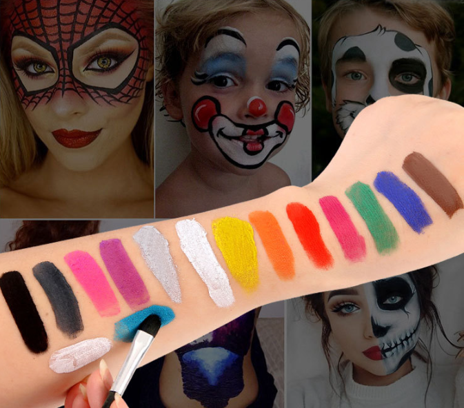 Набор для грима 15 цветов+ 2 кисточки аквагрим Body Art безопасный на водной основе с маслом авокадо (II) 33945 - изображение 5