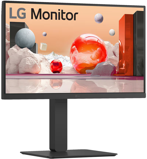 Монитор 24" IPS LG FHD Webcam 100Hz Black (24BA850-B.AEU) - изображение 3