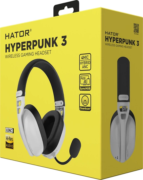 Навушники Hator Hyperpunk 3 Wireless White (8721249196843) - зображення 9