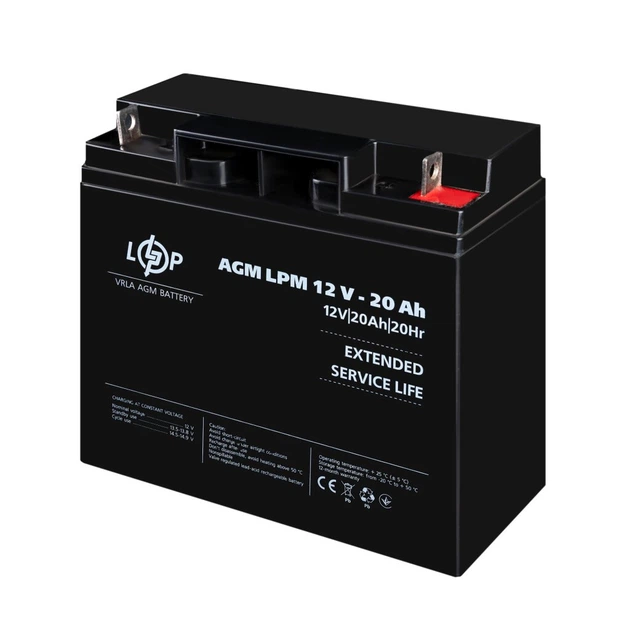 Акумулятор свинцево-кислотний для ДБЖ LogicPower AGM LPM 12V - 20 Ah 400 циклів (LP4163) - зображення 2