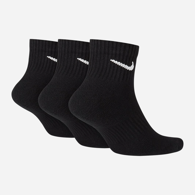 Набір жіночих шкарпеток бавовняних 3 пари Nike U Nk Everyday Cush Ankle 3Pr SX7667-010 S (34-38) Чорний (888407233944) - зображення 2