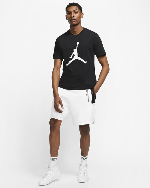 Koszulka męska bawełniana Nike M J Jumpman Ss Crew CJ0921-011 M Czarna - obraz 3