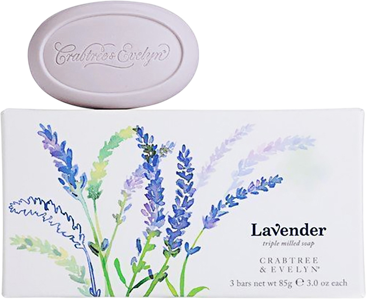 Mydło w kostce Crabtree & Evelyn Lavender 3x85 g (44936218245) - obraz 1