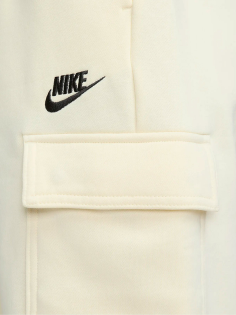 Спортивні штани на флісі жіночі Nike W Nsw Club Flc Mr Pant Cargo DQ5196-113 M Бежеві (196153342095) - зображення 6