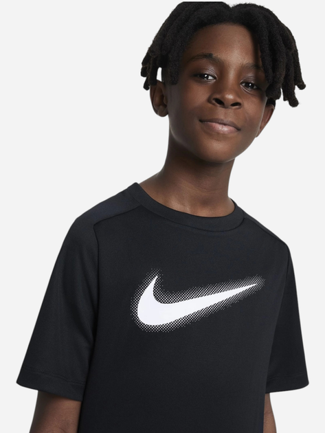 Koszulka chłopięca bawełniana Nike Multi DX5386-010 S (128-137 cm) Czarna - obraz 4