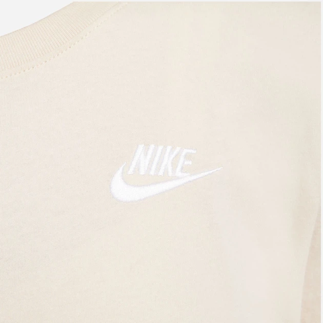 Футболка бавовняна жіноча Nike Sportswear Club Essentials DX7902-126 M Темно-бежева (196608537694) - зображення 4