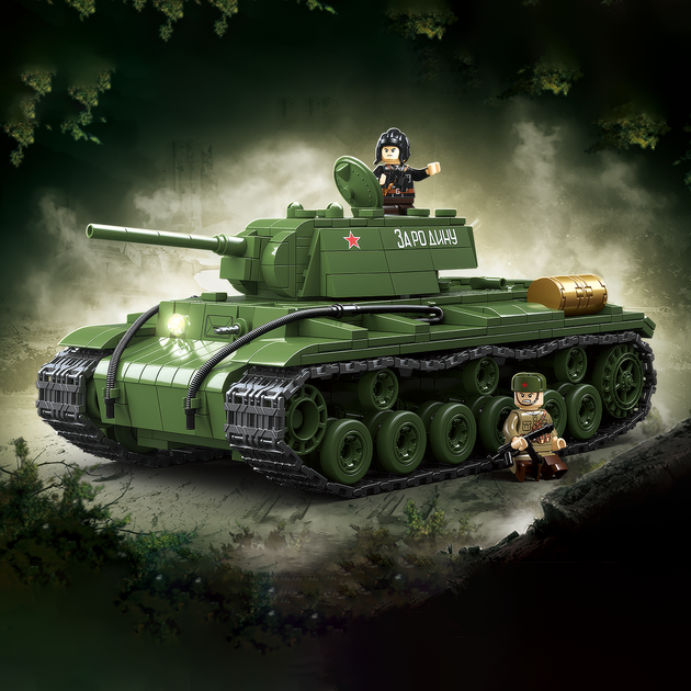Конструктор Quan Guan Танк KV-1 (mod 1941) (1192 детали). КВ-1