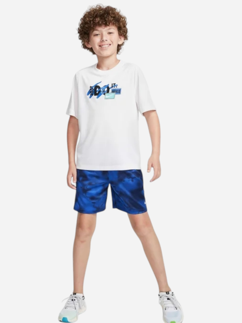 Koszulka chłopięca młodzieżowa bawełniana Nike Multi FZ5315-100 XL (158-170 cm) Biała - obraz 3