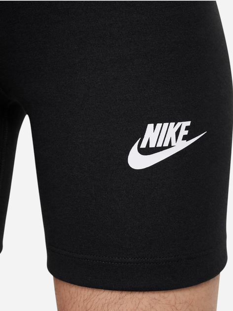 Kolarki młodzieżowe dla dziewczynki Nike Sportswear Classic FZ5581-010 M (137-147 cm) Czarne - obraz 4