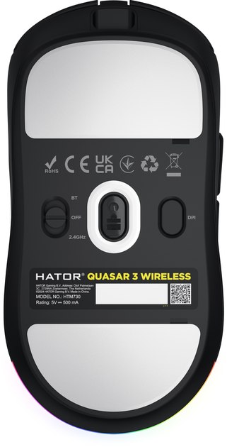 Миша HATOR Quasar 3 Wireless Black (HTM730) - зображення 6