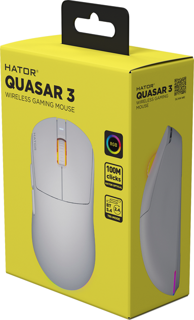 Миша HATOR Quasar 3 Wireless White (8721249196713) - зображення 7