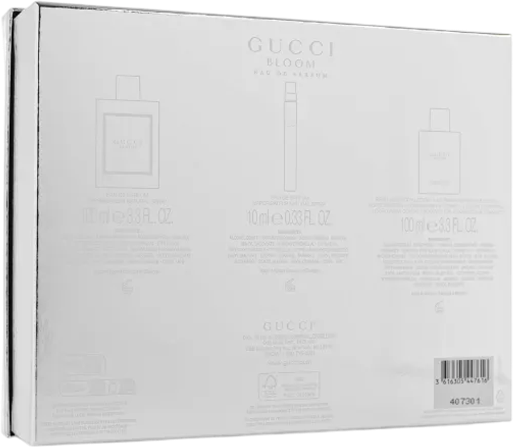 Zestaw damski Gucci Bloom Woda perfumowana 100 ml + Balsam do ciała 100 ml + Woda perfumowana 7.4 ml (3616305447616) - obraz 3