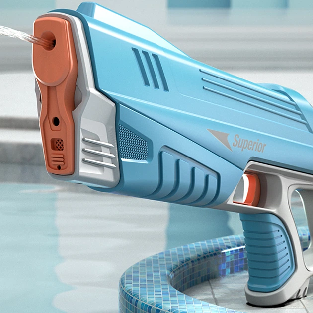 Водный пистолет электрический Water Gun водяной бластер автомат с автоматической закачкой воды Water Superior Gun Голубой (128168) - Фото 7 Водный пистолет электрический Water Gun водяной бластер автомат с автоматической закачкой воды Water Superior Gun Голубой (128168) - изображение 7