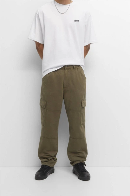 Штани Pull & Bear болотний WPVBZ486 38 - изображение 3