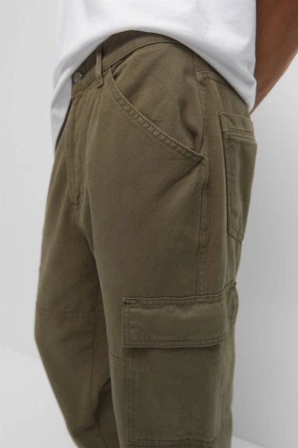 Штани Pull & Bear болотний WPVBZ486 38 - изображение 4