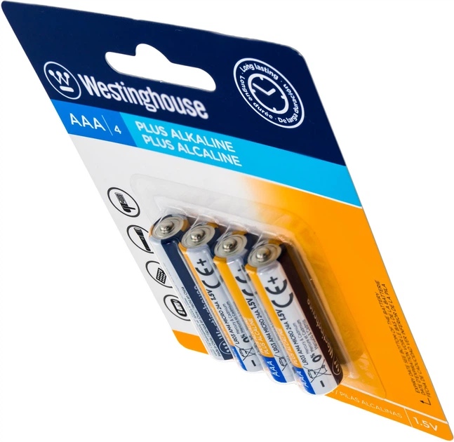 Щелочная батарейка Westinghouse Standard Alkaline AAА/LR03 4 шт/уп blister (LR03-BP4N) - изображение 2