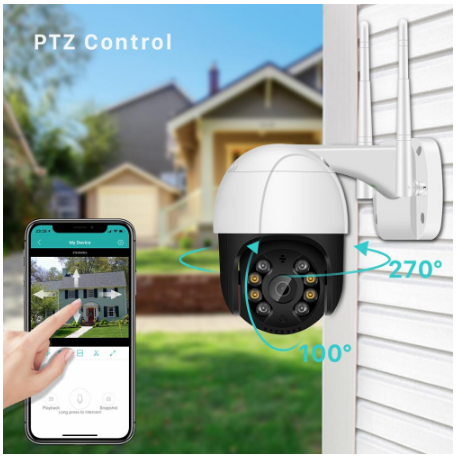 Зовнішня IP-камера 4MP Anbiux Ai08 IF-IP006WP Outdoor WiFi PTZ FHD 1080p вулична поворотна - изображение 3