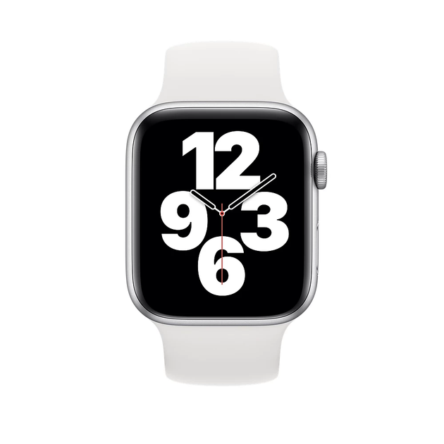 Силиконовый монобраслет для Apple Watch 42/44/45/49 mm 180 mm Белый - изображение 2