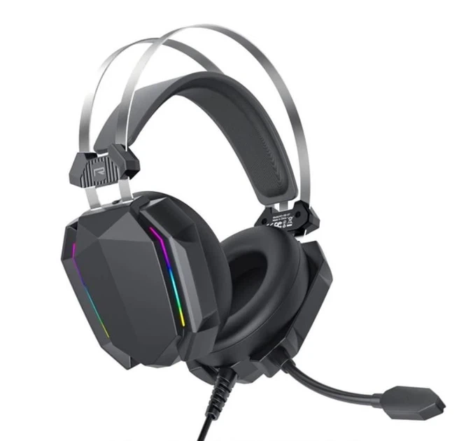 Ігрові навушники гарнітура XO GE-07 Black AUX USB провідні повнорозмірні для ПК та ноутбука з мікрофоном - изображение 2