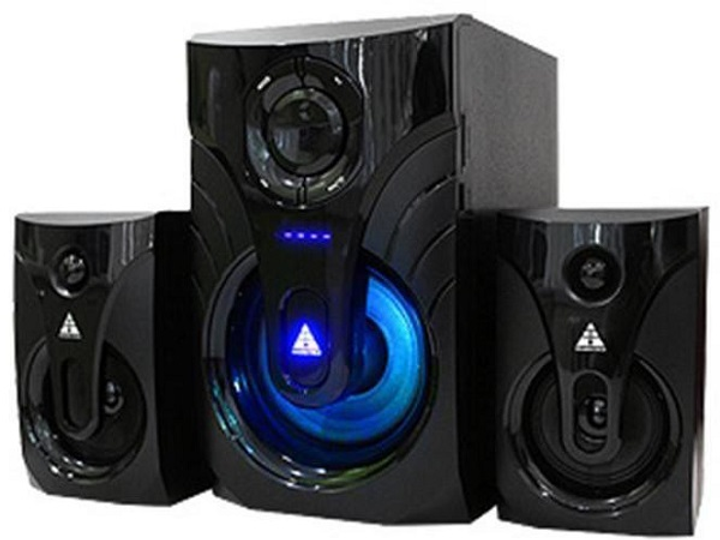 Акустична система 2.1 GoldenField LA-215G 2x12W+14W MP3 player Remote Control+FM+BlueTooth - зображення 1