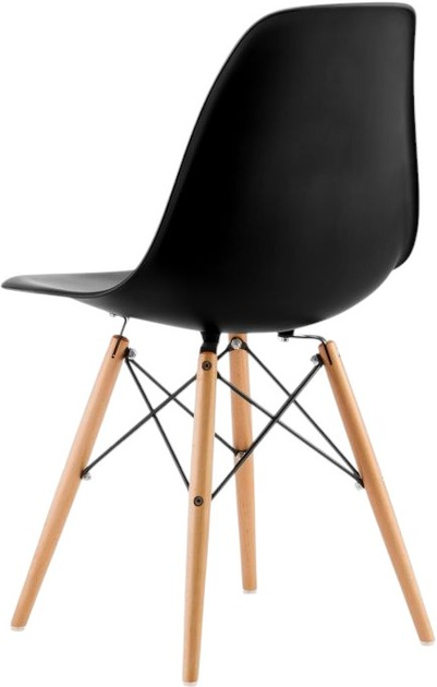 Набір стільців для кухні та вітальні ModernHome by Multistore 4 шт чорні (PC-005 BLACK 4SZT) - зображення 4
