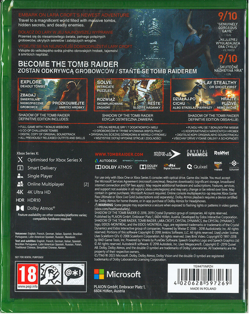 Гра Xbox One Shadow Of The Tomb Raider: Definitive Edition (Blu-ray диск) (4020628597269) - зображення 2