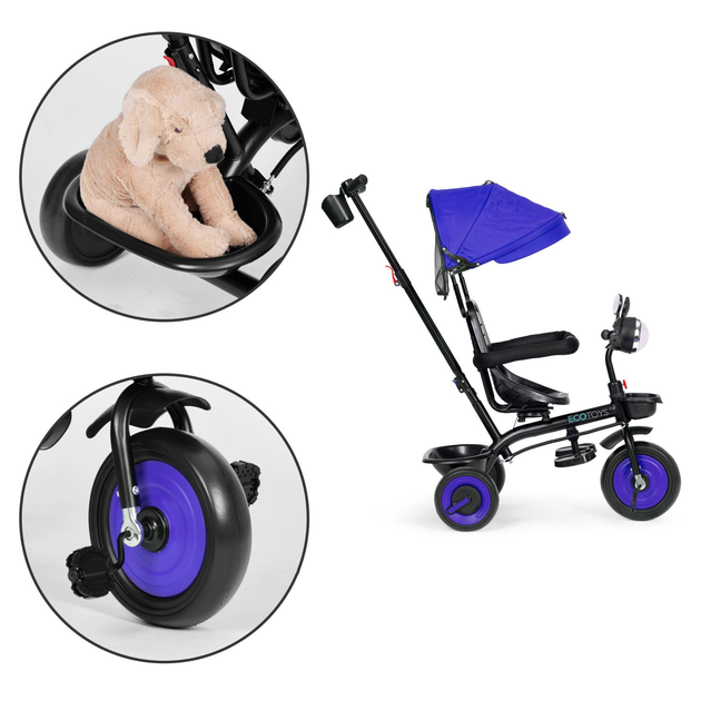 Rowerek trójkołowy EcoToys 3 w 1 WQL-066-51 Niebieski (5905817005987) - obraz 13